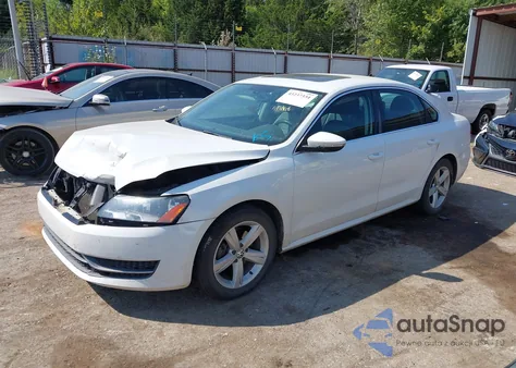 2012 Volkswagen Passat 2.0L Tdi Se из США, поврежденный, VIN 1VWBN7A32CC025378